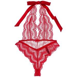 Journelle Womens Natalia Bodysuit, Red